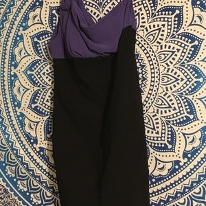 Purlple and black mini dress